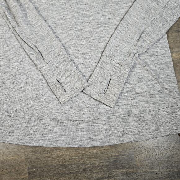 ATHLETA Studio Rib Hoodie in Marled Grey Heather Oversized Size Small - Picture 5 of 5